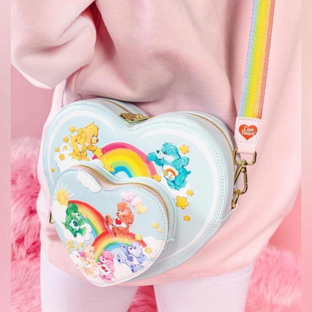 Care Bears Blue Heart-Shaped Bag